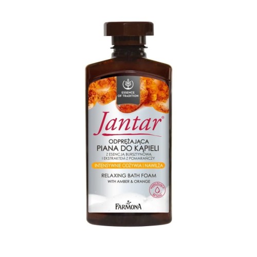 JANTAR Odprężająca piana do kąpieli z esencją bursztynową i ekstraktem z pomarańczy 330 ml
