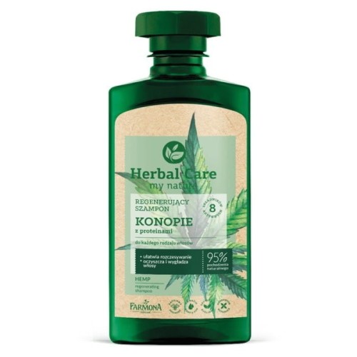 HERBAL CARE Regenerujący szampon Konopie z proteinami 330 ml