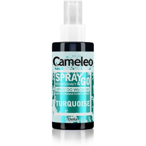 DELIA COSMETICS CAMELEO Spray &amp; Go Turkusowy spray koloryzujący do włosów 150ml