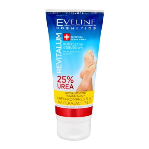 Eveline Revitalum 25% Urea Krem-kompres regenerujący 8w1 na pękające pięty 100ml