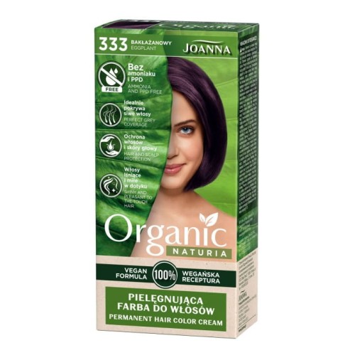 JOANNA Organic Naturia Pielęgnująca farba do włosów nr 333 Bakłażan
