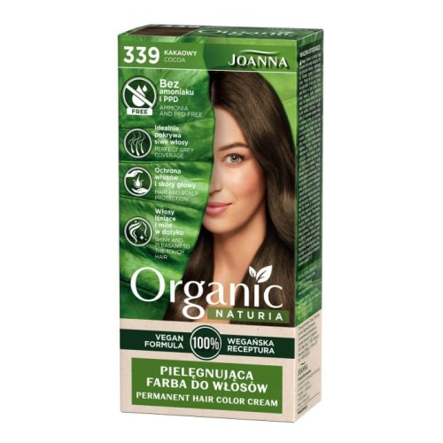 JOANNA Organic Naturia Pielęgnująca farba do włosów nr 339 Kakaowy