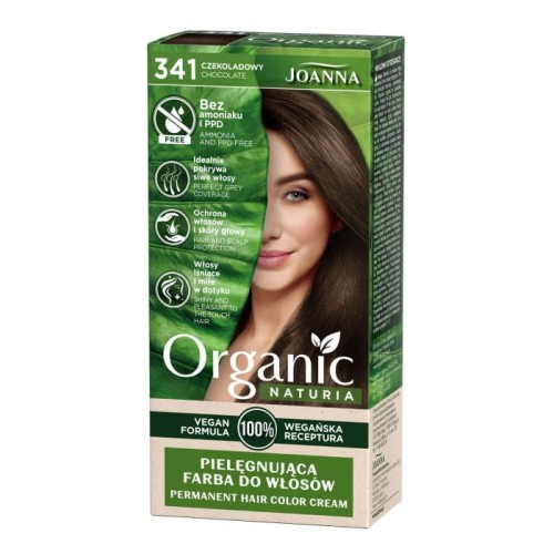 JOANNA Organic Naturia Pielęgnująca farba do włosów nr 341 Czekoladowy
