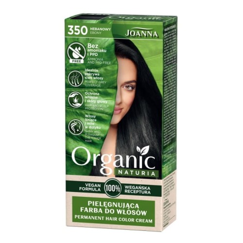 JOANNA Organic Naturia Pielęgnująca farba do włosów nr 350 Hebanowy
