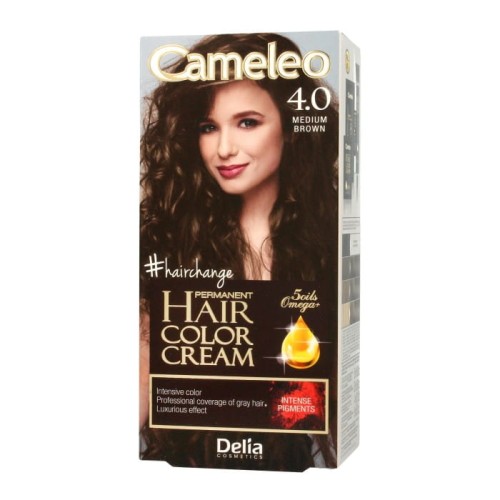 DELIA COSMETICS CAMELEO OMEGA Farba permanentna 4.0 Medium Brown