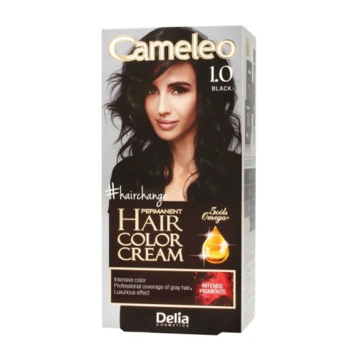 DELIA COSMETICS CAMELEO OMEGA Farba permanentna 1.0 Black