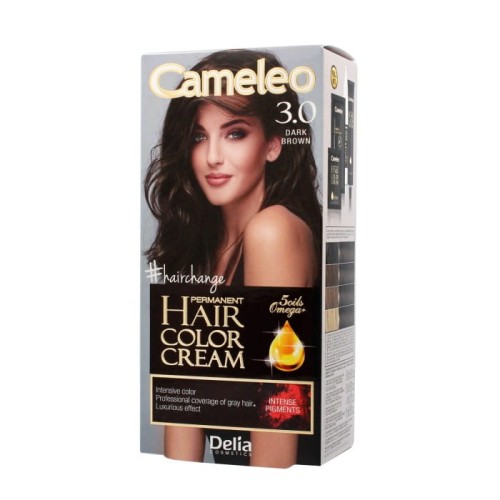 DELIA COSMETICS CAMELEO OMEGA Farba permanentna 3.0 Dark Brown