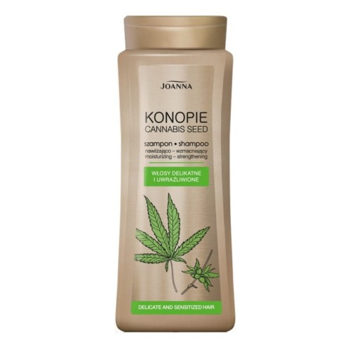 JOANNA Konopie Szampon nawilżająco-wzmacniający do włosów delikatnych i uwrażliwionych 400 ml