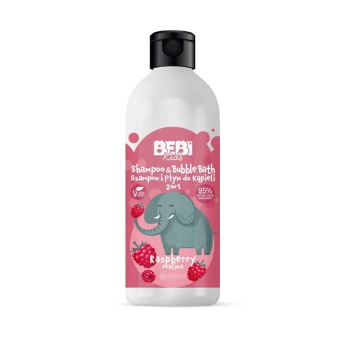 BARWA Bebi Kids Szampon i Płyn do kąpieli 2w1 - Malina 500ml