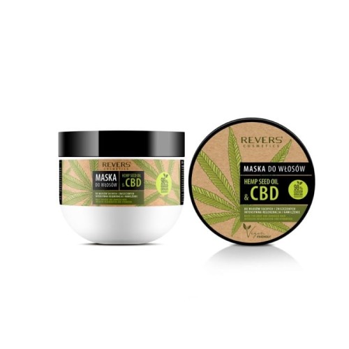 REVERS Hemp Seed Oil&amp;CBD Maska do włosów suchych i zniszczonych z olejem konopnym 250ml