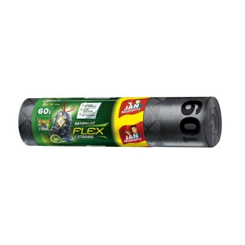 Sarantis Jan Niezbędny Worki na śmieci Magnum Flex&amp;Strong 60l/10sztuk  1op.-10szt