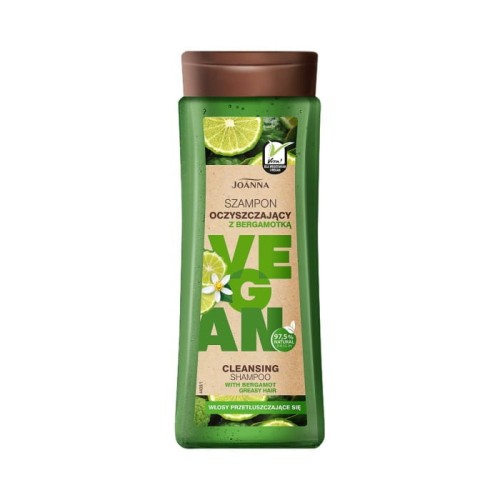 JOANNA Vegan Szampon oczyszczający z bergamotką - włosy przetłuszczające się 300 ml