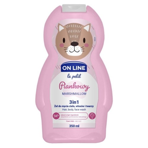 On Line Le Petit Żel do mycia ciała,włosów i twarzy 3w1 dla dzieci Piankowy  350ml