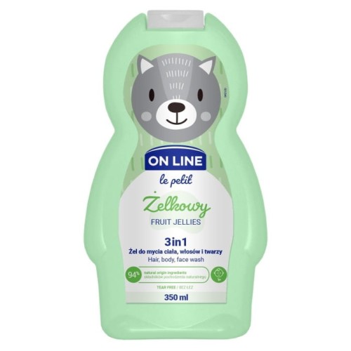 On Line Le Petit Żel do mycia ciała,włosów i twarzy 3w1 dla dzieci Żelkowy  350ml
