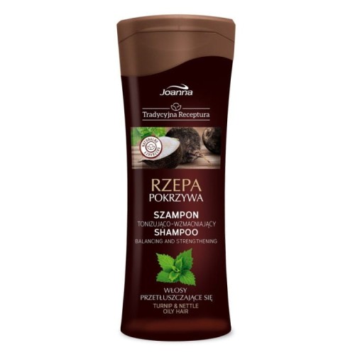 JOANNA Tradycyjna Receptura Szampon tonizująco-wzmacniający - Rzepa i pokrzywa 300 ml