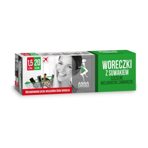 ANNA ZARADNA Woreczki z suwakiem 1.5L - pudełko 1op.-20szt