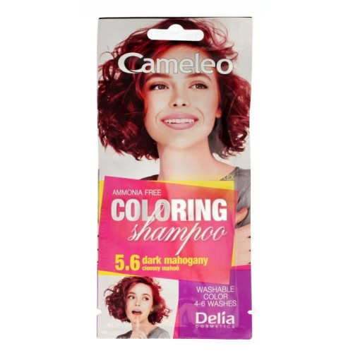 DELIA COSMETICS CAMELEO Szampon koloryzujący nr 5.6 Ciemny Mahoń 40ml
