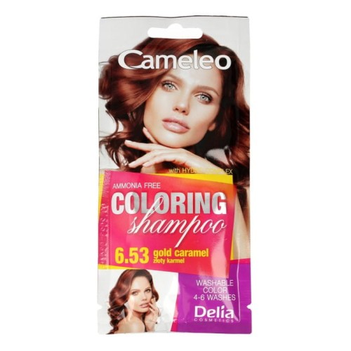 DELIA COSMETICS CAMELEO Szampon koloryzujący nr 6.53 Złoty Karmel 40ml