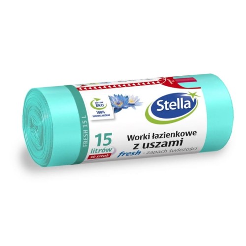 STELLA Worki łazienkowe z uszami FRESH - o świeżym zapachu 15L 1op.-30szt.