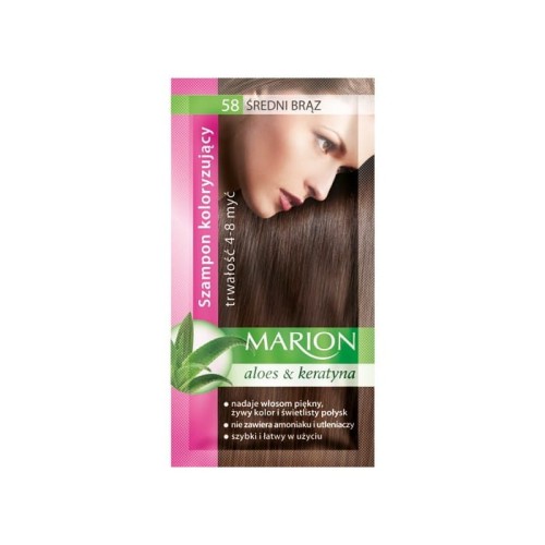 MARION Szampon koloryzujący nr  58 Średni brąz 40 ml