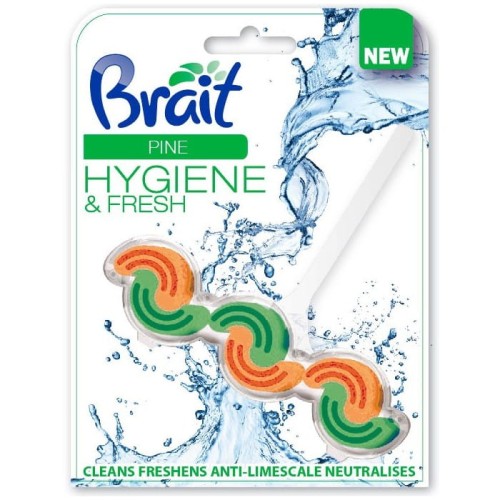Brait Hygiene &amp; Fresh Kostka toaletowa 2-fazowa do WC Pine  45g