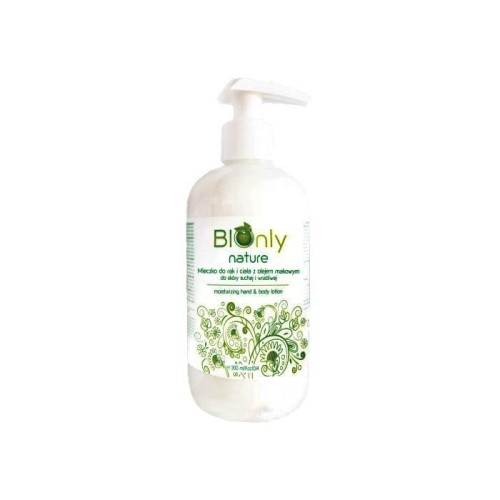 BIOnly Nature Mleczko do rąk i ciała z olejem makowym 300ml
