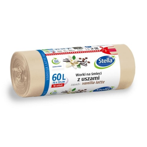STELLA Worki na śmieci z uszami VANILLA LATTE 60L  1op.-16szt