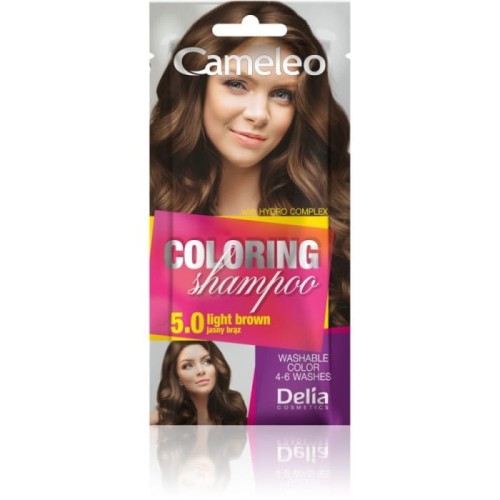 DELIA COSMETICS CAMELEO Szampon koloryzujący nr 5.0 Jasny Brąz 40ml