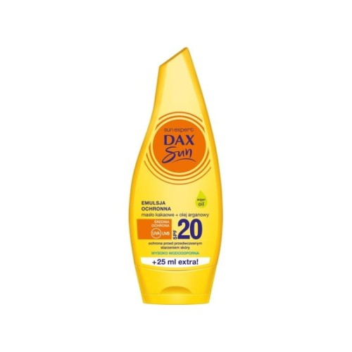 Dax Sun Emulsja ochronna do opalania z masłem kakaowym i olejem arganowym SPF20 175ml
