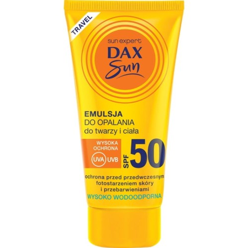 Dax Sun Emulsja do opalania do twarzy i ciała SPF 50  travel-50ml