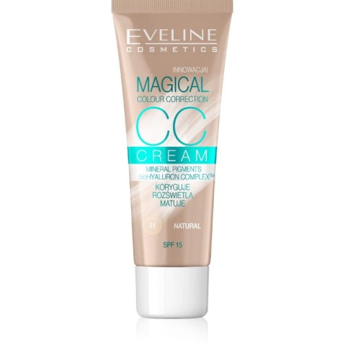 EVELINE Magical Colour Correction CC Multifunkcyjny podkład nr 51 Naturalny 30 ml