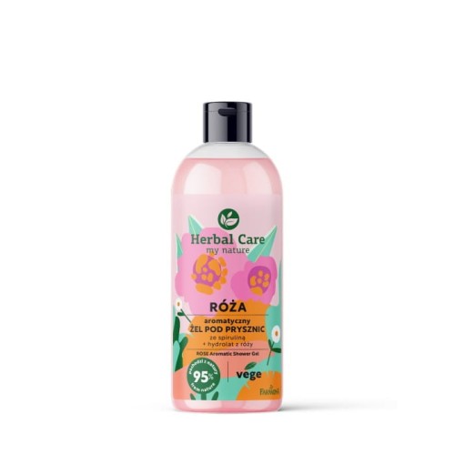 HERBAL CARE Róża Aromatyczny żel pod prysznic ze spiruliną i różą 500 ml