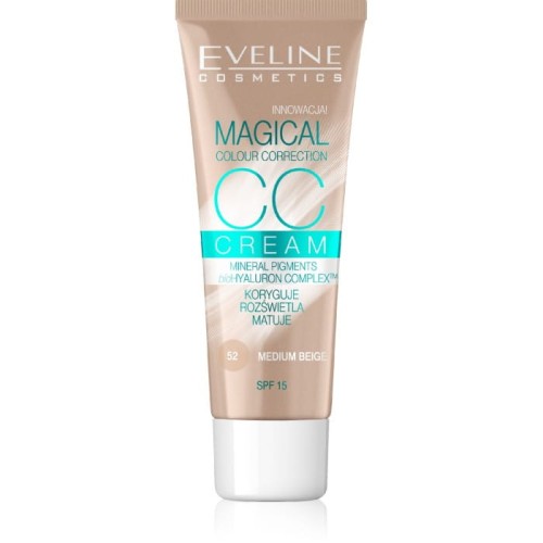 EVELINE Magical Colour Correction CC Multifunkcyjny podkład nr 52 Średni Beż 30 ml