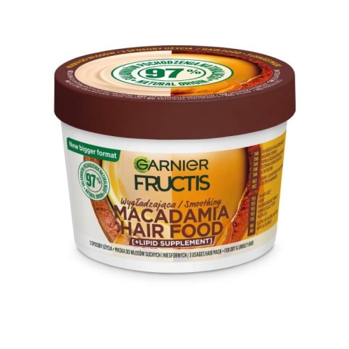 GARNIER Fructis Hair Food Maska wygładzająca do włosów suchych i niesfornych - Macadamia  400 ml