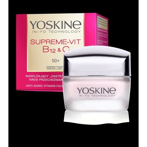 YOSKINE Supreme Vit B12 &amp; C 50+ Nawilżający krem przeciwzmarszczkowy na dzień 50 ml