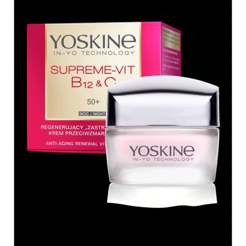 YOSKINE Supreme Vit B12 &amp; C 50+ Regenerujący krem przeciwzmarszczkowy na noc 50 ml