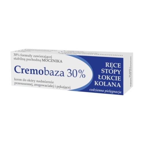 CREMOBAZA 30% Krem z mocznikiem do rąk,stóp,łokci i kolan - skóra przesuszona i zrogowaciała 30g
