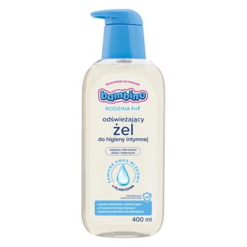 BAMBINO Rodzina Odświeżający żel do higieny intymnej z alantoiną 400 ml