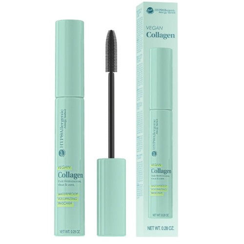 BELL Hypoallergenic Vegan Collagen Tusz do rzęs wodoodporny nadający objętość - czarny 8g