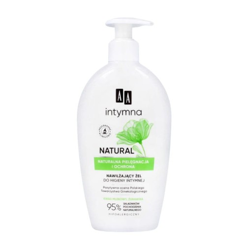 AA Intymna Natural 95% Nawilżający Żel do higieny intymnej 300ml