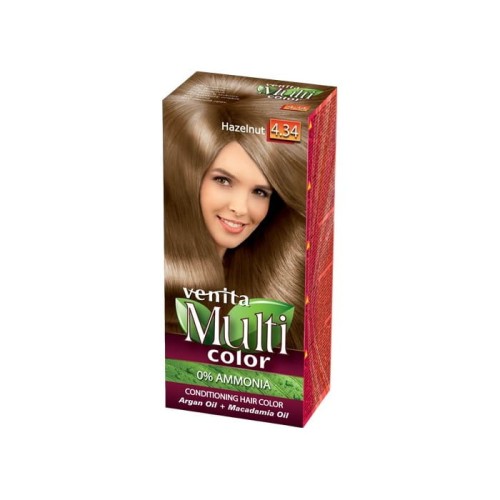 VENITA Farba do włosów bez amoniaku Multi Color - 4.34 Hazelnut 1op.
