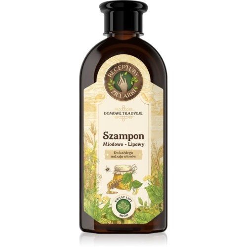 RECEPTURY ZIELARKI Domowe Tradycje Szampon miodowo-lipowy do każdego rodzaju włosów 350ml
