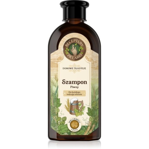 RECEPTURY ZIELARKI Domowe Tradycje Szampon piwny do każdego rodzaju włosów 350ml