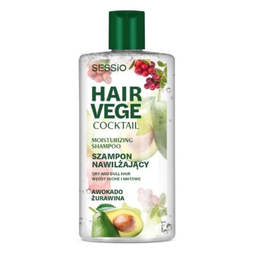 CHANTAL Sessio Hair Vege Szampon nawilżający do włosów - Awokado i Żurawina 300 ml