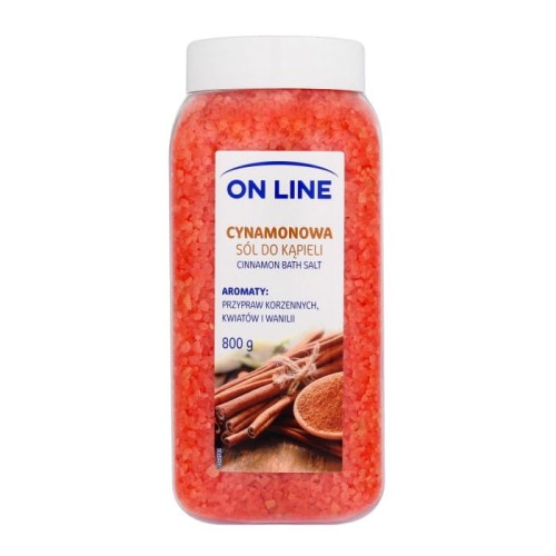 ON LINE Sól do kąpieli - Cynamonowa 800g
