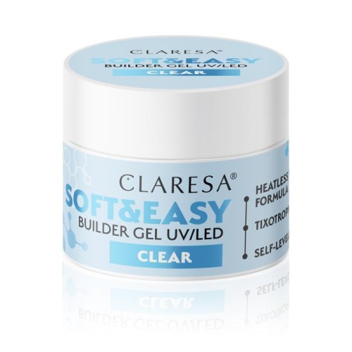CLARESA Żel budujący do paznokci Soft&amp;Easy Builder - Clear 45g