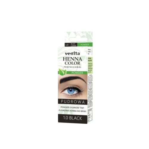 VENITA Henna Color Pudrowa Henna do brwi - 1.0 Black (Czarna) 1op.