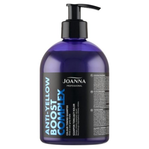JOANNA PROFESSIONAL ANTI-YELLOW BOOST COMPLEX Szampon tonujący kolor popielaty 500g