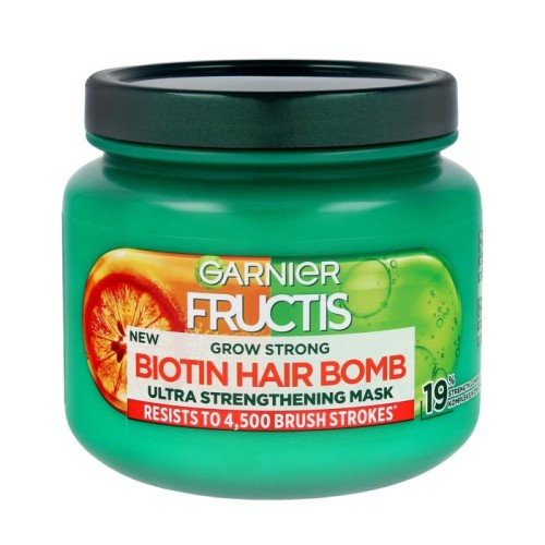 GARNIER Fructis Grow Strong Ultra Wzmacniająca Maska do włosów Biotin Hair Bomb 320ml
