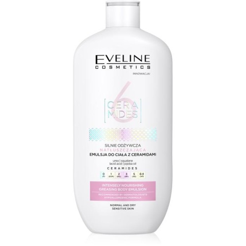 EVELINE 6 Ceramides Silnie odżywcza natłuszczająca emulsja do ciała z ceramidami 350 ml